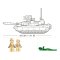 Sluban Model Bricks M38-B0892 Char de combat M1A2 Abrams