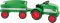 small foot Houten tractor met aanhanger groen