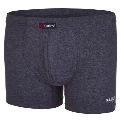 Boxer da uomo sottili con cucitura piatta Outlast® - grigio mélange scuro