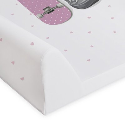 CEBA BABY Wickelauflage 2-seitig mit fester Platte (50x70) Comfort Fluffy Puffy Lea