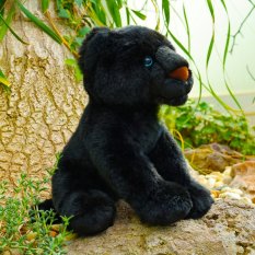 Rappa Plüsch schwarzer Panther sitzend 23 cm ECO-FRIENDLY