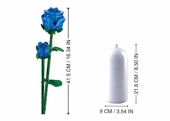 Sluban Flowers M38-B1101-11 Rose bleue dans un vase