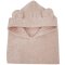 EKO Poncho bawełniane z kapturem i uszkami Powder pink 75x120 cm