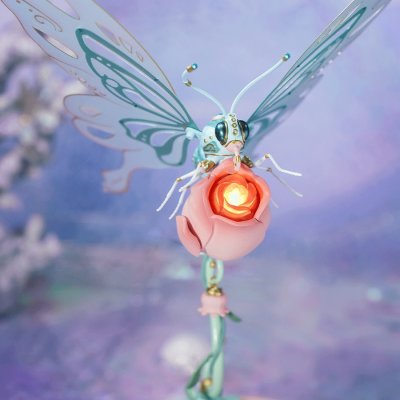 Puzzle 3D mécanique RoboTime Papillon rose