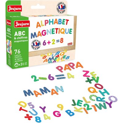 Jeujura Wzorzyste literki magnetyczne 76 szt.
