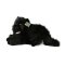 Rappa Gato de peluche negro tumbado 30 cm ECO-FRIENDLY
