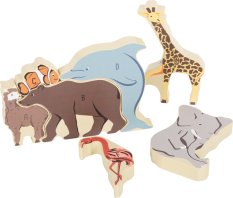 small foot Živalske puzzle črke