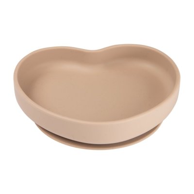 CANPOL BABIES Silicone plate with suction cup Heart beige