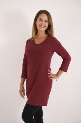 Obleka smyk 3/4 rokav Outlast® - bordo