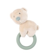 NATTOU Rattle with teether silicone teddy bear Jules 15 cm Romeo, Jules & Sally