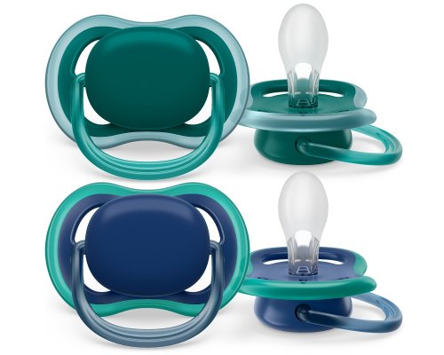 Philips AVENT Smoczek Ultra neutralny dla powietrza 6-18 m, chłopięcy niebieski, 2 szt