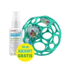 OBALL Brinquedo Oball CHOCALHO 10 cm 0m+ turquesa escuro + 50 ml Aquaint
