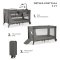 KINDERKRAFT Reisebett Joy 2 mit Zubehör Dark Grey