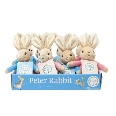 Hochet en peluche arc-en-ciel Lapin Peter & Flopsy 1 pc