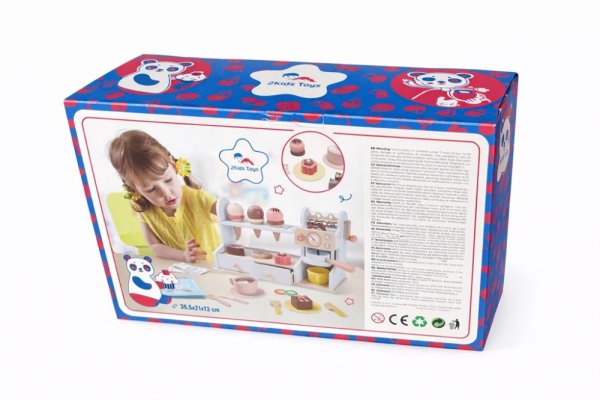 2Kids Toys Dřevěná cukrárna 2 v 1