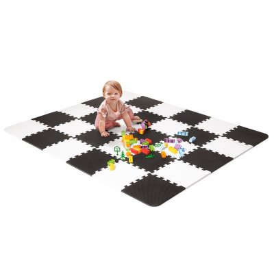 KINDERKRAFT Schaumstoff Puzzlematte Luno 150 x 180 cm Schwarz, 30 Stk.