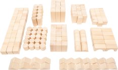 small foot Lesene kocke 200 kos naravne