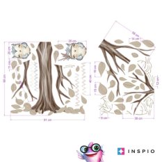 Stickers muraux enfants - Sticker arbre aux couleurs naturelles