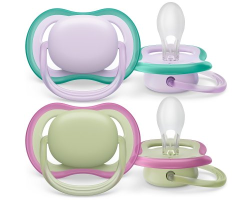 Philips AVENT Schnuller Ultra Air Neutral 0-6m Mädchen lila, 2 Stk