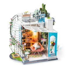 RoboTime 3D fa puzzle Miniatűr házikó Tetőterasz