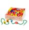 Bigjigs Toys Drewniane koraliki do nawlekania w skrzynce