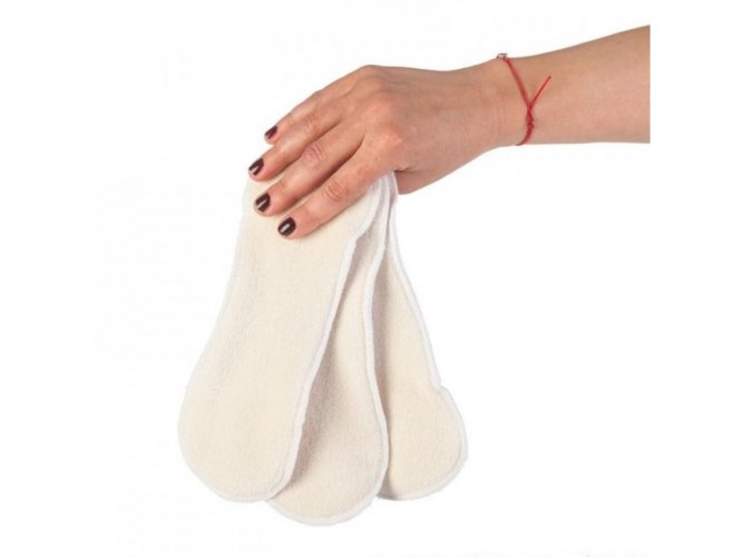 Tuch Menstruationsbinden aus Bio-Baumwolle täglich - Druckknöpfe, 3 Stück