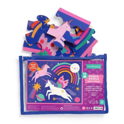Mudpuppy Puzzle Einhorn Magic in Tasche 12 Teile
