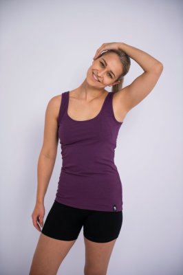 Damen Tank Top dünn Outlast® - Pflaume