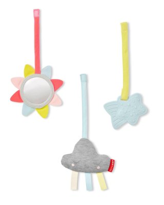 SKIP HOP Kocyk do zabawy z drewnianym trapezem Silver Lining Cloud 0m+