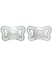 CHICCO Schnuller Physio Light Silikon Nacht 16-36m, 2 Stk