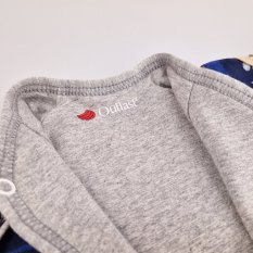 Kabátik podšitý Outlast® - tm.modré zvieratká teepee/sivý melír