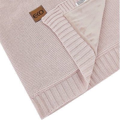 EKO Manta de bambu com forro de veludo Rose Pink 100x80 cm