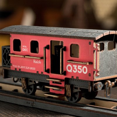RoboTime 3D houten modelbouwpakket Vintage stoomlocomotief