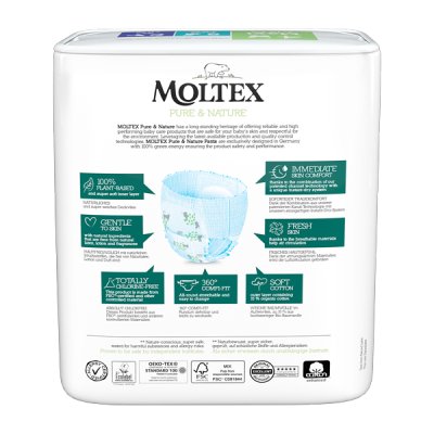 MOLTEX Pure&Nature Einwegwindelhöschen 4 Maxi (7-12 kg) 22 Stk