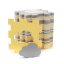 KINDERKRAFT Tapete rompecabezas de espuma Luno Shapes 185 x 165 cm Amarillo, 30 piezas, Premium