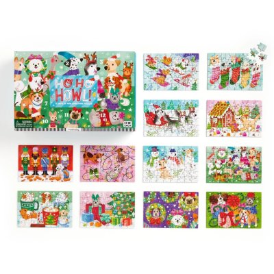 Mudpuppy Puzzel Adventskalender set 12 stuks