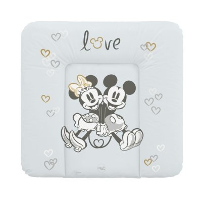 CEBA BABY Wickelauflage weich für Kommode (75x72) Disney Minnie & Mickey Grey