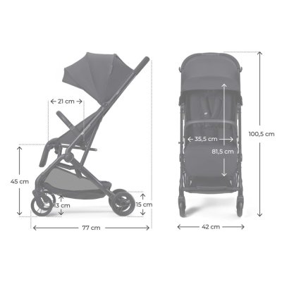KINDERKRAFT Sportwagen Indy 3 Coal Black