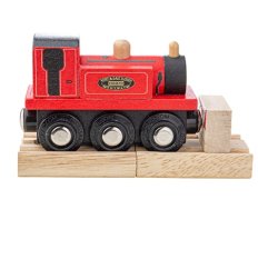 Bigjigs Rail Drewniany pociąg Terier czerwony