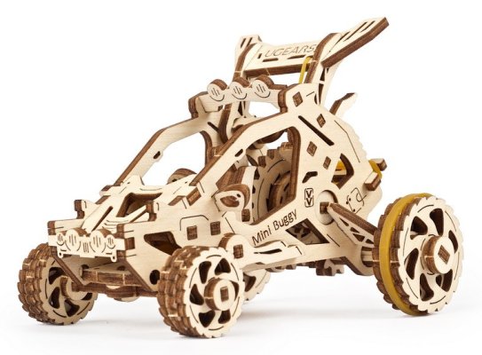 Ugears 3D Drewniane Puzzle Mechaniczne Mini Buggy