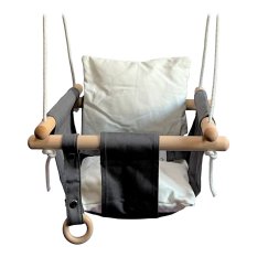 2Kids Toys Dziecięca huśtawka tekstylna 100% bawełna czarno-biała