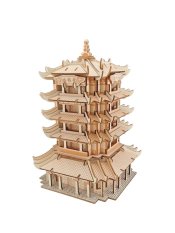 Woodcraft Drewniane puzzle 3D Yellow Crane Tower