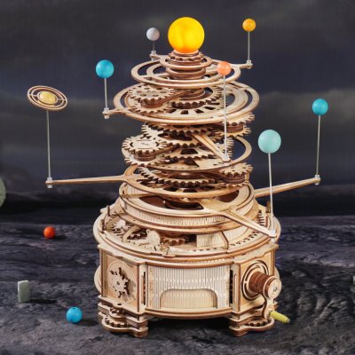 RoboTime 3D Drewniane Mechaniczne Puzzle Planetarium