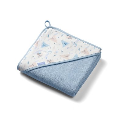 BABYONO Handtuch mit Kapuze Frottee blau 100x100 cm