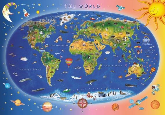 Dino Puzzel Kinderkaart 300 XL stukjes