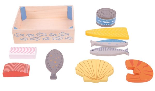 Bigjigs Toys Holz Meeresfrüchte in Kiste