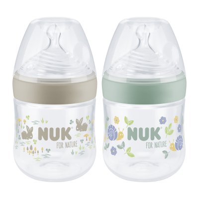 NUK Babyflasche For Nature mit Temperaturkontrolle, grün 150 ml