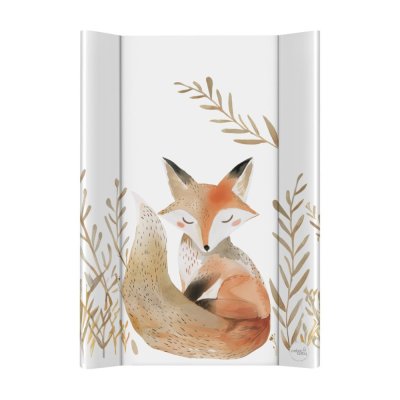 CEBA BABY Wickelauflage 2-seitig mit fester Platte (50x70) Basic Red Fox