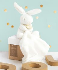 Doudou Poklon set - zečić s mazilicom 10 cm