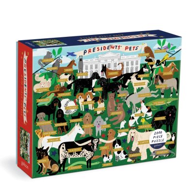 Puzzle Galison Animaux de compagnie des présidents 2000 pièces